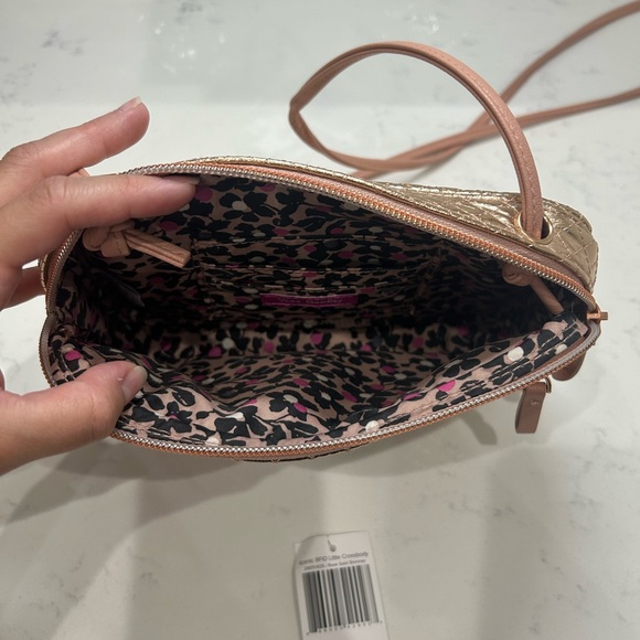 Vera Bradley Iconic RFID Little Crossbody - Rose Gold - Picture 9 of 15